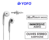 YOFO JBONE JB-79 Wired In the Ear Music Hi-Fi Sound Earphone with Mic-BLACK