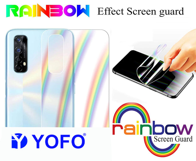 YOFO Rainbow Effect Anti Scratch Back Screen Guard for Realme 7