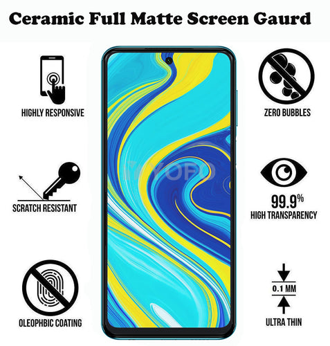 YOFO Anti Glare Matte Finish Anti-Fingerprint 9H Full Screen Screen Protector for MI 10i / POCO X3