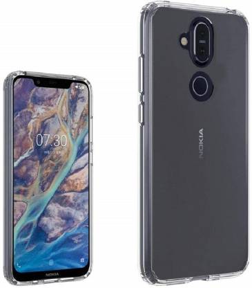 YOFO Shockproof Soft Transparent Back Cover for Nokia 7.1 Plus - (Transparent)