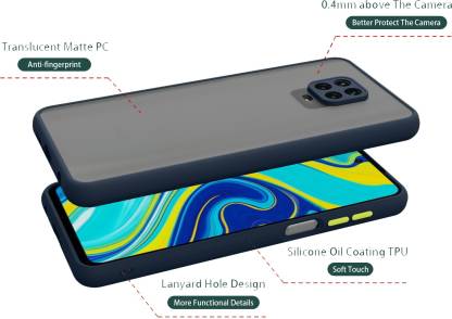 YOFO Matte Finish Smoke Back Cover with Full Camera Lens Protection for Mi Redmi Note 9Pro / Note 9Pro Max / Poco M2 Pro