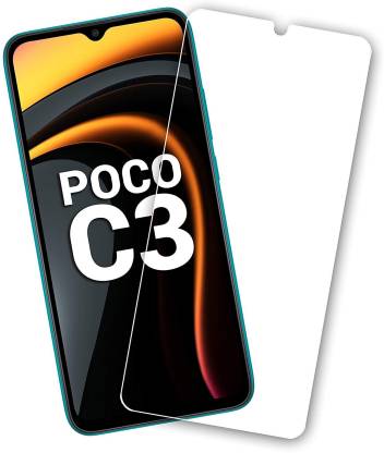 YOFO Tempered Glass Guard for Poco C3  (Pack of 1)