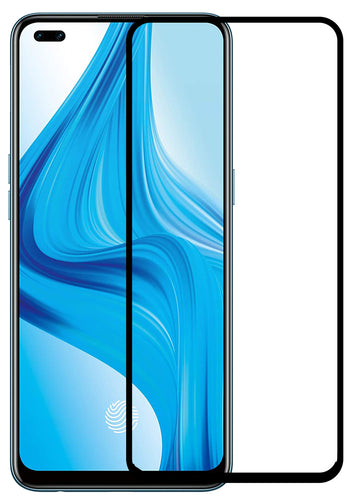 YOFO HD D+ Edge to Edge Full Screen Coverage Tempered Glass for Oppo F17 Pro - Full Glue Gorilla Glass (Black)