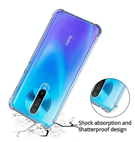 YOFO Silicon Full Protection Back Cover for MI POCO X2 (Transparent)