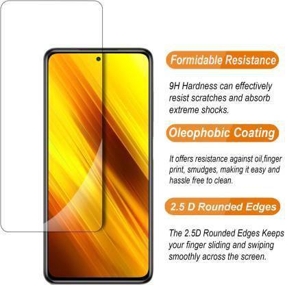 YOFO Tempered Glass Guard for Poco X3  (Pack of 1)