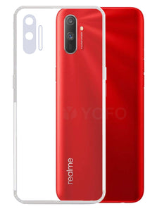 YOFO Back Cover for Realme C3  (Transparent) with Dust Plug & Camera Protection