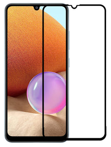 YOFO HD D+ Edge to Edge Full Screen Coverage Tempered Glass for Samsung Galaxy A32 - Full Glue AGorilla Glass (Black)