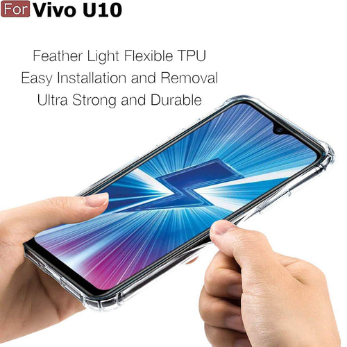 YOFO Shockproof Transparent Back Cover for VIVO U10 - (Transparent)